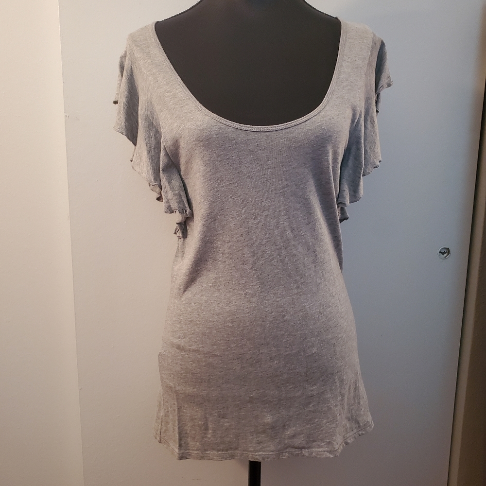 Victoria's Secret | Heather Grey Flutter-sleeve Tee
